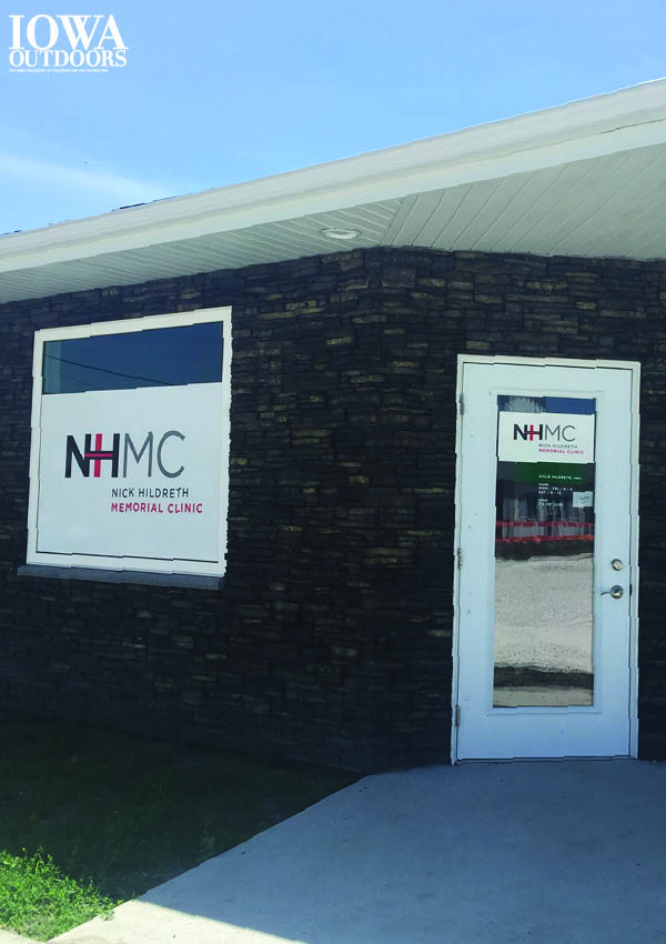 The Nick Hildreth Memorial Clinic, built and run by Kylie Hildreth to honor her late husband, sits on a site cleared thanks to help from the DNR's Derelict Building Grant Program | Iowa DNR